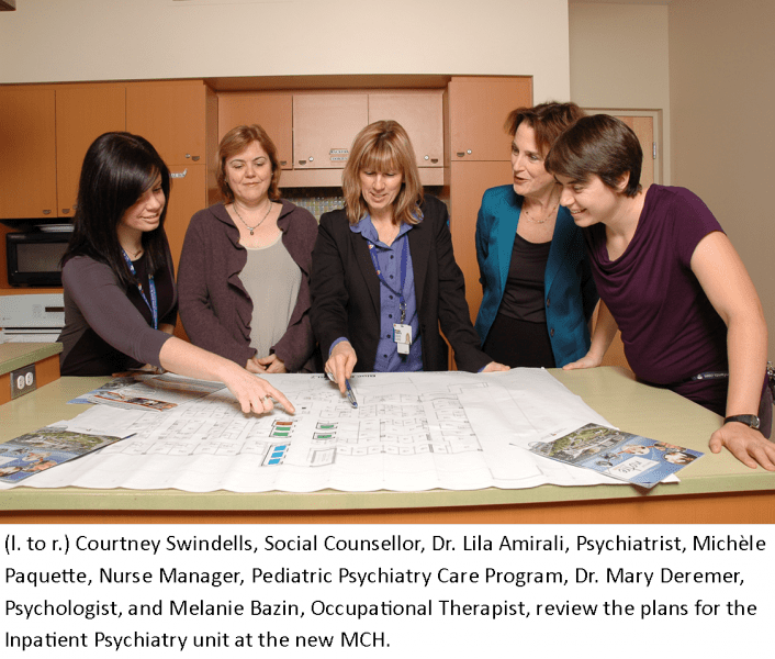 Montreal Children's Hospital Pediatric Psychiatry team gets ready to